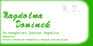 magdolna dominek business card